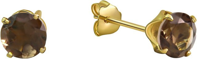 Ellen K. Ohrringe 585 Gold, Rauchquarz, Damen - Bild 1