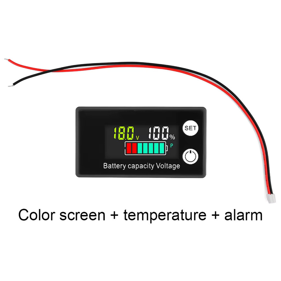 occkic 6133A LCD Digital Meter zur Batterie Kapazitätsanzeige für Lithium-Ionen und Eisenphosphat Batterien, Voltmeter DC 8-100V, Schwarz oder Weiß - Bild 2