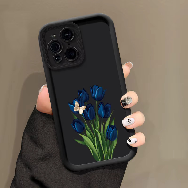 Stoßfeste weiche Handyhülle für Motorola Moto G100 E40 E32 E14 E13 G05 G85 G14 G06 G56 G86 mit Schmetterlings- und Blumenmuster in Multicolour und Schwarz - Bild 3