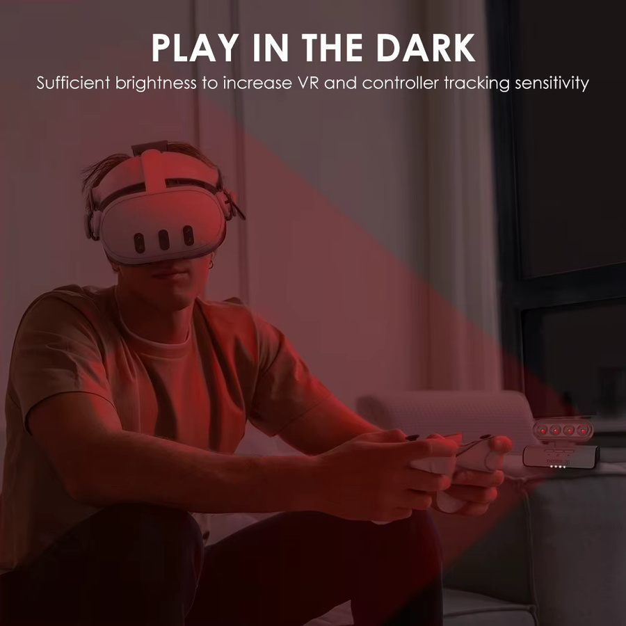 KKCOBVR I3 VR-Infrarotlicht-Zubehör zur Verbesserung der Tracking-Funktion in Weiß, kompatibel mit Quest 3/3S/2/1/Pro, Apple Vision Pro und PICO 4 - Bild 2