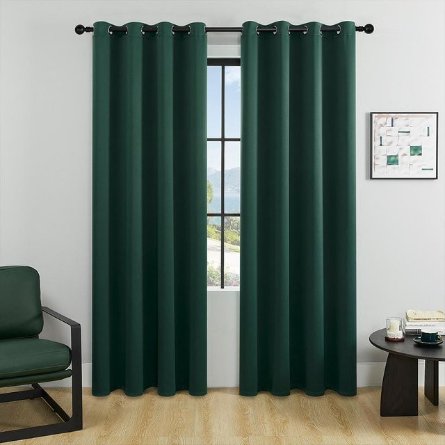 Verdunkelungsvorhänge mit Sonnenschutz und Wärmeisolierung aus Polyester, Breite: 140 cm, Höhe: 220 cm - Bild 1