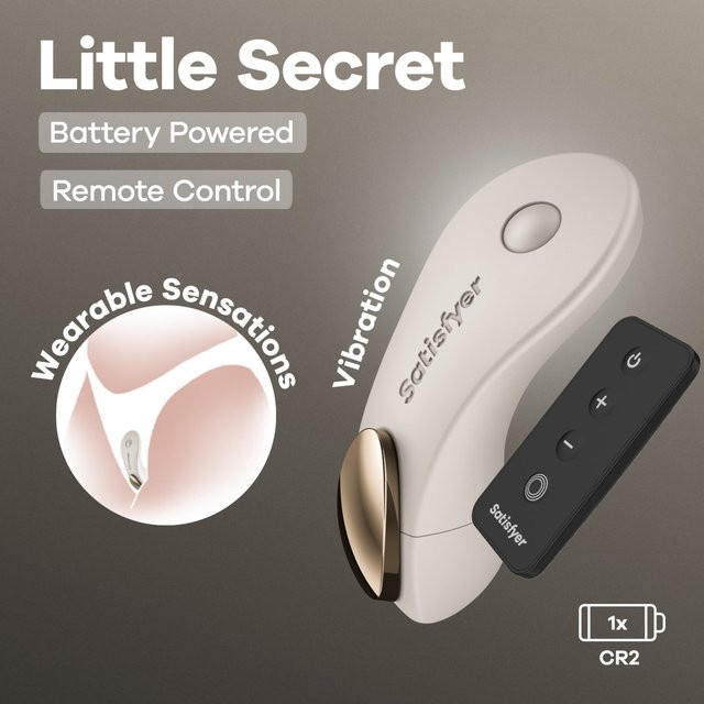 Satisfyer Little Secret Batteriebetriebener Vibrator mit Fernbedienung in Gold, Grau oder Weiß - Bild 1