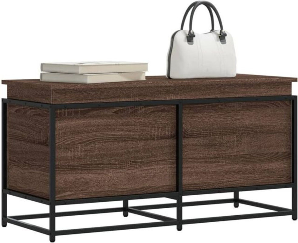 Aufbewahrungsbox mit Deckel in Eichen-Optik von vidaxl, Farbe: Braun, Industrial Style, B/T/H: 100 x 40 x 51,5 cm - Bild 1
