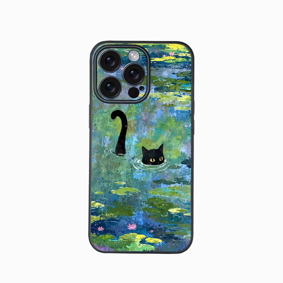 Schwarze Katze Ameise Handyhülle für Apple iPhone 11 12 13 14 15 16 Pro Max Plus mit Plating-Schutz in Schwarz und Multicolour - Bild 4