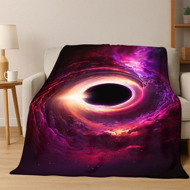 Faviora Flanelldecke mit Universum-Design, weiche Überwurfdecke in Multicolour für Schlafzimmer und Camping - Bild 1