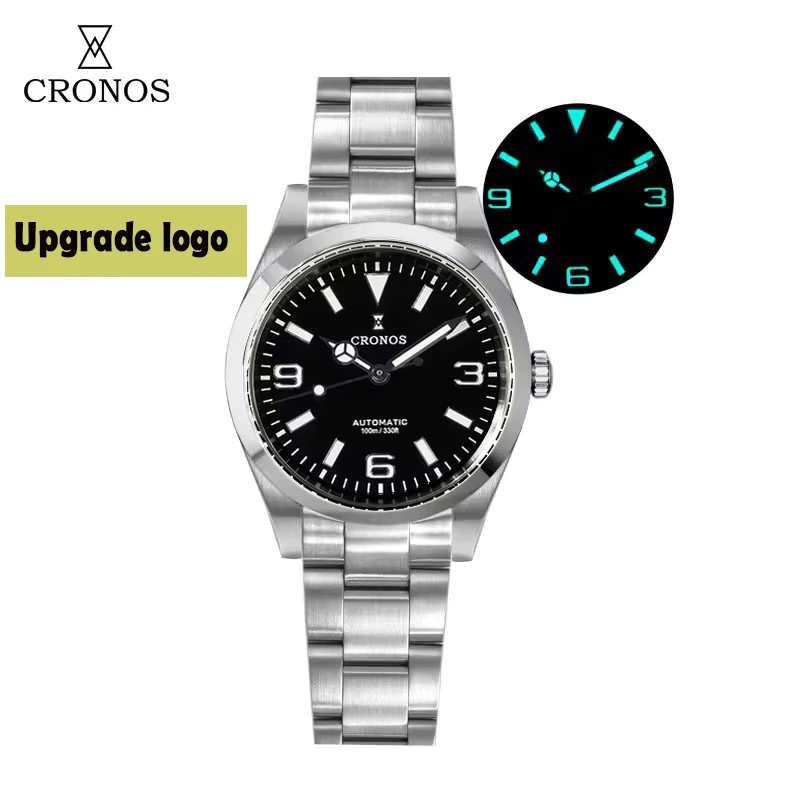 Cronos EX Armbanduhr, Automatik, Edelstahl, Schwarz, 36 mm, Herren - Bild 2
