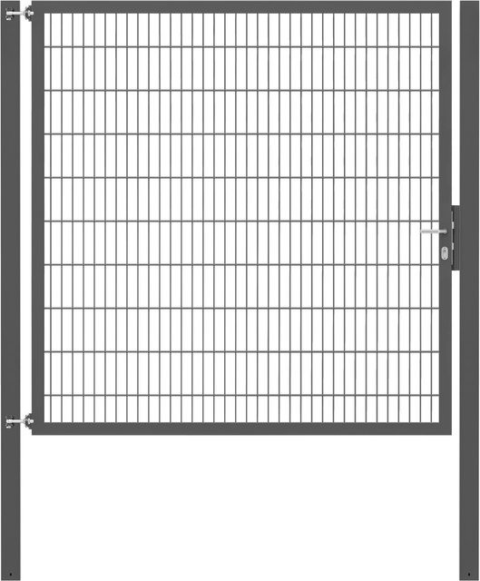 Einzeltor Flexo Plus in Anthrazit mit Pfosten, B/H: 200 x 200 cm, Pfosten B/H: 100 x 100 cm - Bild 1