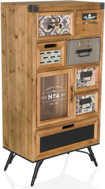 hjh LIVING Sideboard CONTINENTO S aus Holz in Braun im Industrial Design - Bild 1