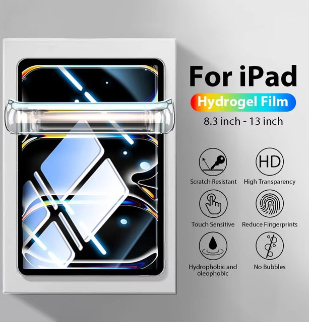 Hydrogel-Displayschutzfolie für Apple iPad Pro, Air und Mini Modelle in Transparent - Bild 1