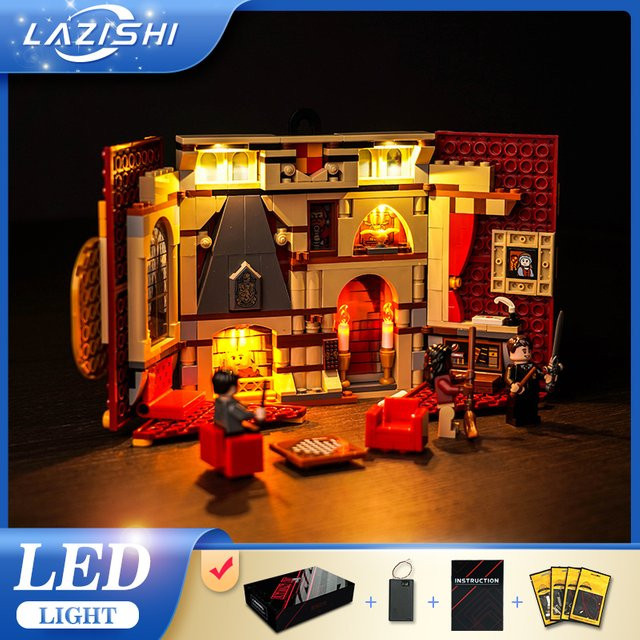 Lazishi Harry Potter Gryffindor Hausbanner-Bausteine, LED-Licht, Zubehör - Bild 1