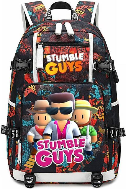 3-teiliges Schulrucksack-Set für Schüler aus Oxford-Stoff in Multicolour mit großem Fassungsvermögen, Schultergurt und Federmäppchen - Bild 1