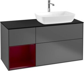 V&B Waschtischunterschrank Finion in Anthrazit, Breite: 120 cm, Tiefe: 50,1 cm, Höhe: 50,1 cm - Bild 1