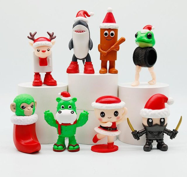 Fashnics Tung Tung Tung Sahur Actionfiguren 8-teiliges Set PVC Bunt - Bild 1
