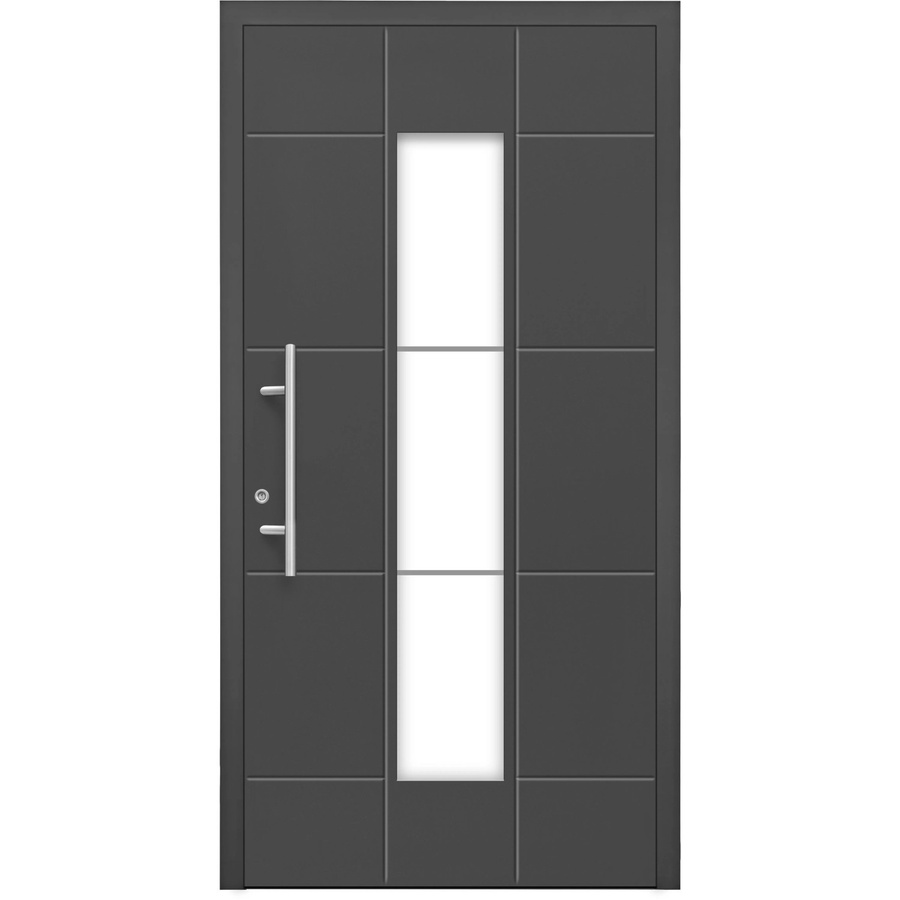 Splendoor Moderno Aluminium-Haustür mit Glaseinsatz, Anthrazit Metallic, Anschlag Links, B: 110 cm, H: 210 cm - Bild 2