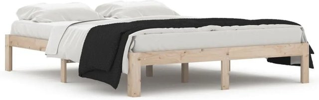 vidaXL Massivholzbett aus Kiefer in Braun, B/T/H: 153,5 x 203,5 x 30 cm (Liegefläche 150 x 200 cm) - Bild 1