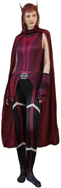 Scarlet Cosplay Wanda Vision Cosplay Kostüm, Komplettset Outfit, Rot - Bild 1