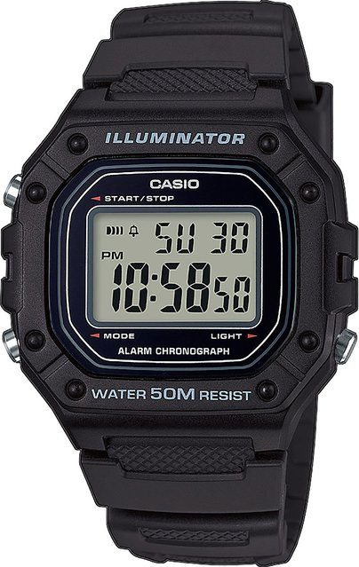Casio Digitaluhr, Quarz, Kunststoff, Schwarz, 43 mm, Herren - Bild 1
