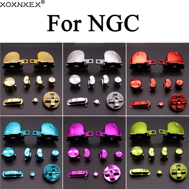 XOXNXEX Komplettset Chromknöpfe in Silber für Gamecube NGC Controller Mod Kit mit ABXY Z D-Pad L R Trigger Buttons - Bild 1