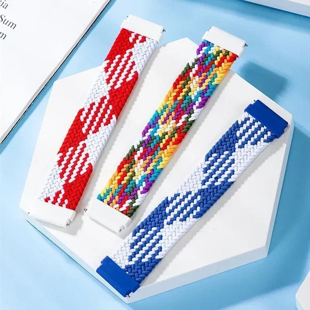 Uhrenarmband Textil, geflochten, Bunt, Unisex, 20 mm, 22 mm - Bild 1