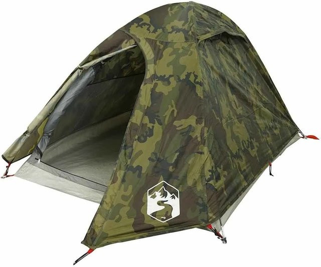 vidaXL Kuppel-Campingzelt für 2 Personen in Tarnmuster, wasserdicht - Bild 1