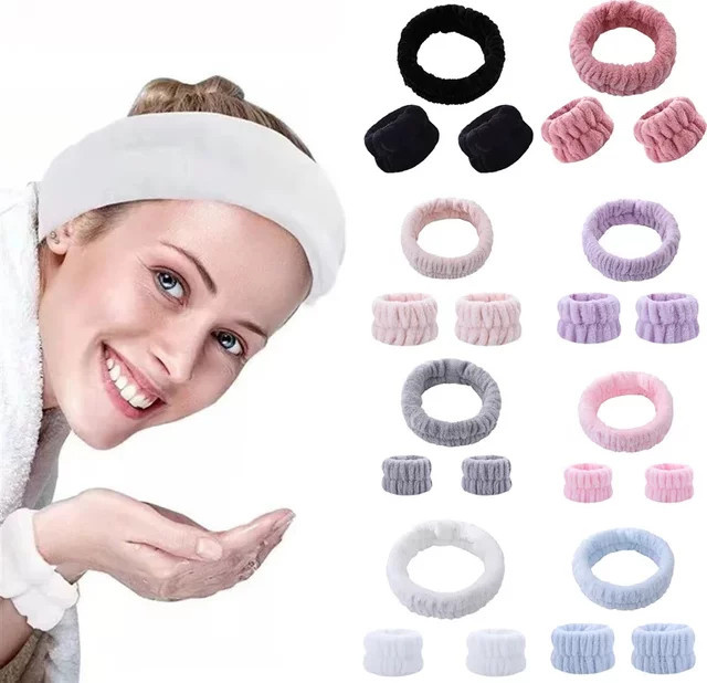 KYDZSW 3er-Set Korallenfleece-Stirnbänder, Unisex - Bild 1