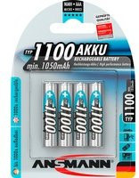 Ansmann NiMH Akku AAA 1100 mAh Silber 4er Blister - Bild 1