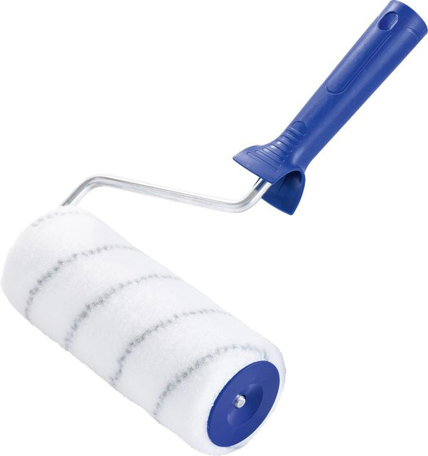 LUX-TOOLS PRO Farbwalze für Lacke in Weiß mit rutschfestem Griff, Breite: 18 cm - Bild 1