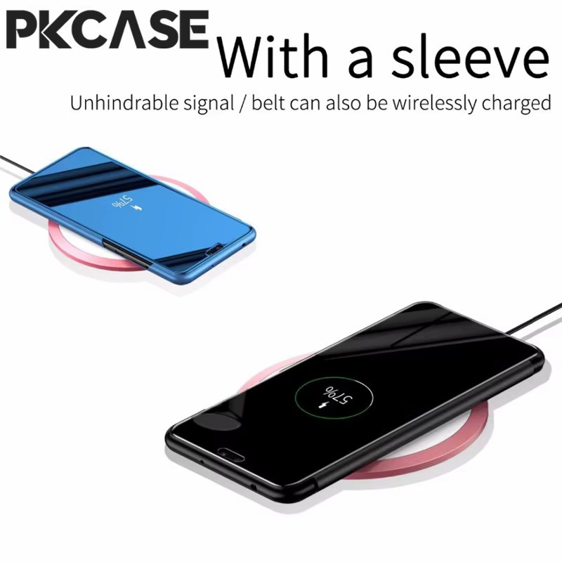 PKCASE Smart Mirror Flip Handyhülle in Silber für Samsung Galaxy S26 S25 S24 S23 Ultra FE Plus und A57 A37 A27 A17 A07 - Bild 4