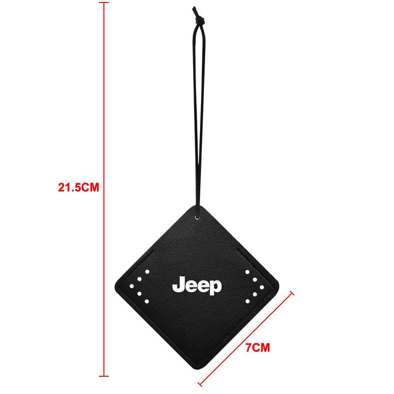 Jeep Auto-Innenraum-Duftanhänger aus Leder in Mehrfarbig für Wrangler, Grand Cherokee, Compass und Renegade inklusive Reifenventilkappen - Bild 3