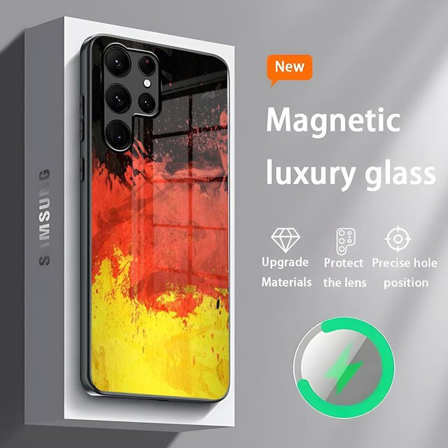 Magnetische Handyhülle mit Deutsche Flagge für Samsung Galaxy S24 Ultra S23 S22 S21 S20 Plus Note20 S20 FE in Multicolor - Bild 1