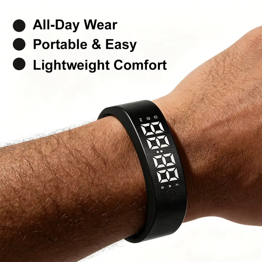 Ola Esporte Smart-Armband Schwarz mit LED-Display, Schrittzähler und Vibrationsalarm, wasserdicht - Bild 4