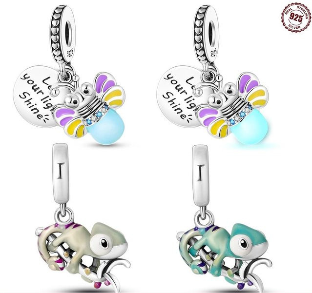 Cycuff Charms 925 Silber, Glühwürmchen, Honigbiene, Stern, Perle - Bild 1