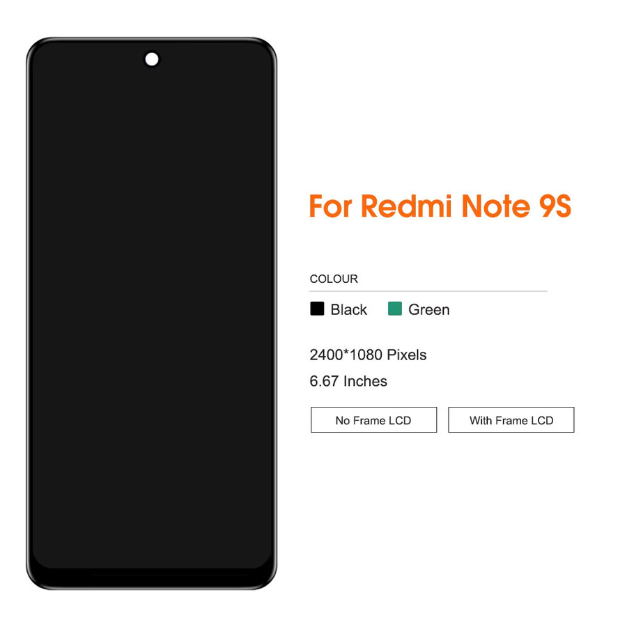 Xiaomi Redmi Note 9 Pro LCD Display Touchscreen Digitalisierer Ersatz für Redmi Note 9s M2003J6B2G in Schwarz - Bild 3