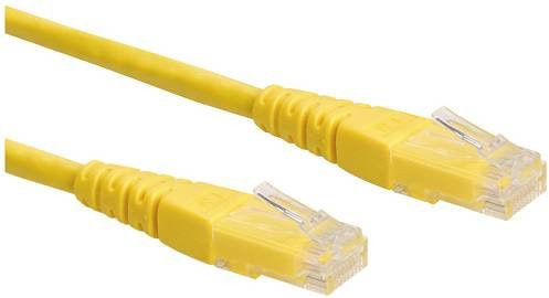 Roline RJ45 Patchkabel CAT 6 U/UTP Ethernet LAN Kabel Gelb 5,00 m - Bild 1