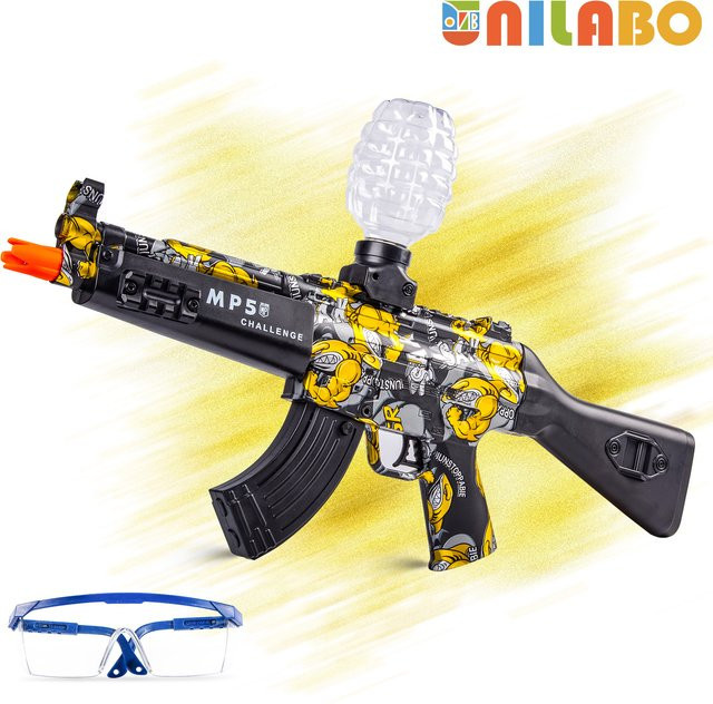 unilabo MP5 elektrisches Blaster-Pistolen-Spielzeug, automatisch, gelb, bunt / mehrfarbig - Bild 1