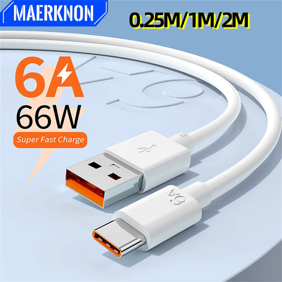 Maerknon USB Typ C Schnellladekabel 66W 6A in Weiß - Bild 2