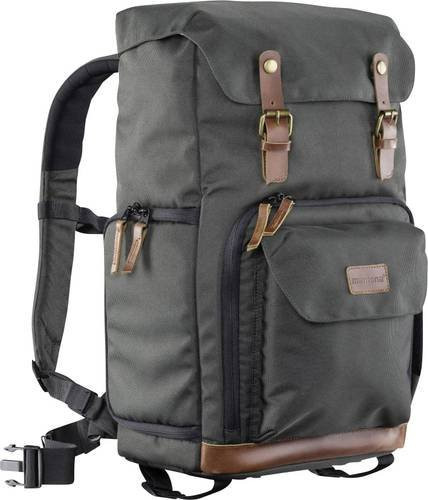 Mantona Luis Retro Fotorucksack in Grün mit Regenschutz - Bild 1