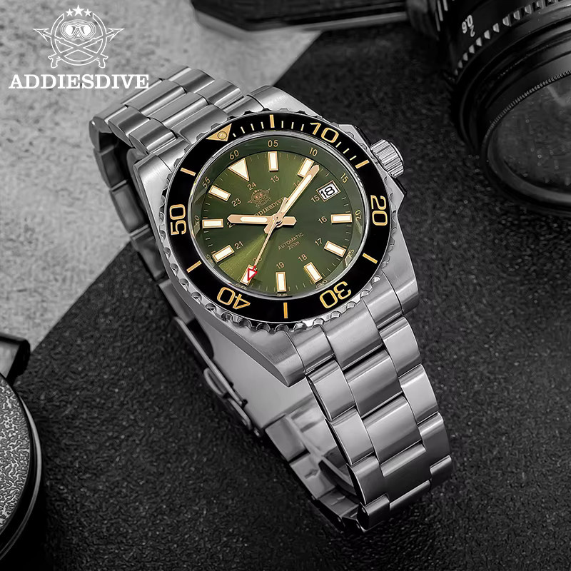ADDIESDIVE Taucheruhr, Automatik, Edelstahl, Saphirglas, Keramik, Herren - Bild 4