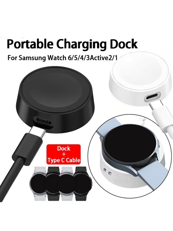 Samsung Magnetisches Kabelloses Ladegerät mit USB-C Anschluss für Galaxy Watch 7, 6, 5, 4, 3 und Ultra - Bild 2
