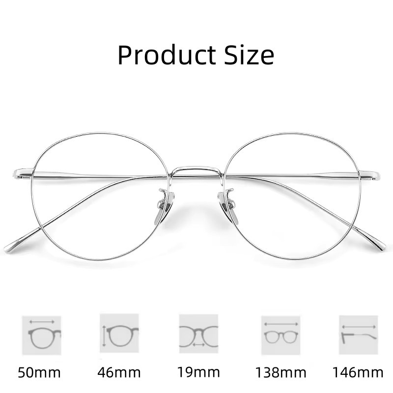 Xbora 1644 Korrektionsbrille, Rund, Vollrand, Titan, Silber, Unisex - Bild 2