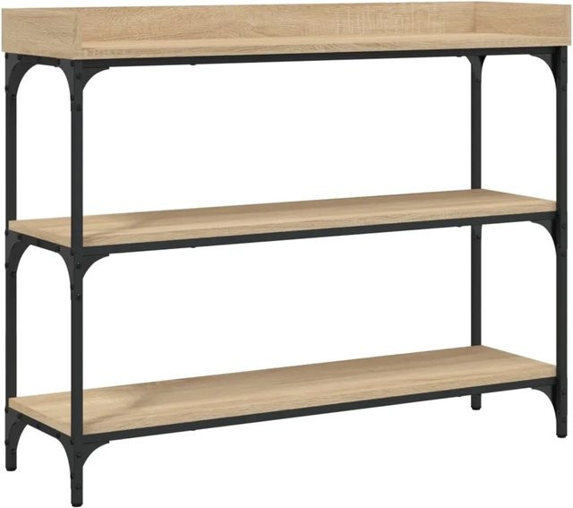 vidaXL Konsolentisch mit Ablagen in Sonoma-Eiche, B/T/H: 100 x 30 x 80 cm - Bild 1