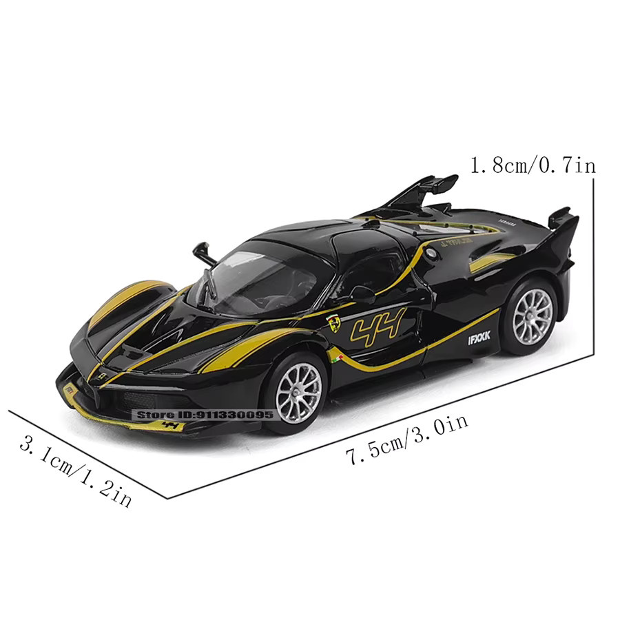 Bburago Ferrari FXXK, Modellauto, 1:64, Metall, Schwarz - Bild 2