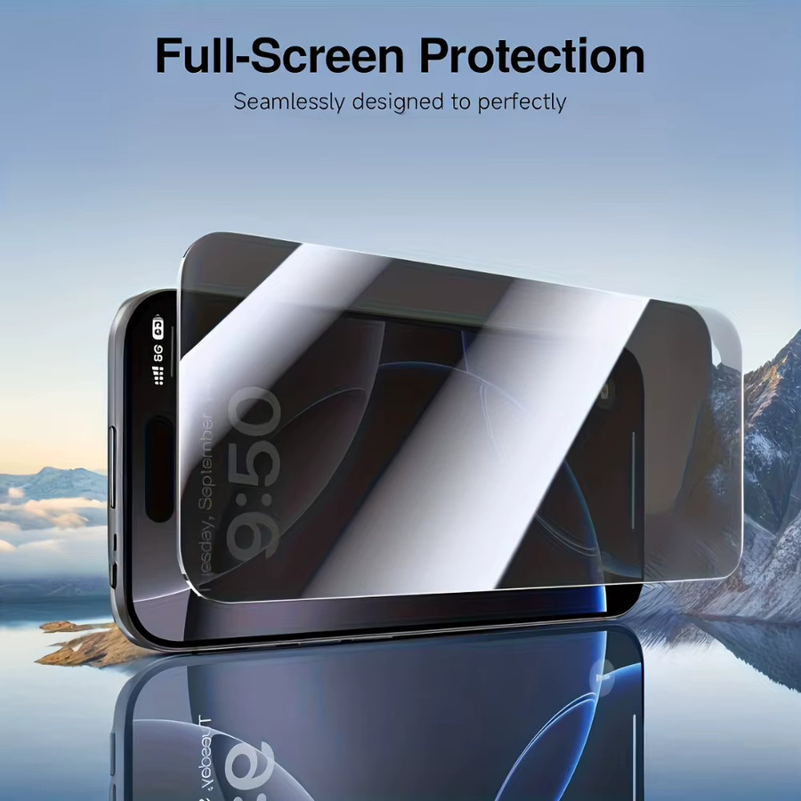 NNBILI 4er-Pack Sichtschutzfolie aus gehärtetem Glas für iPhone 17 Pro Max, transparent - Bild 3