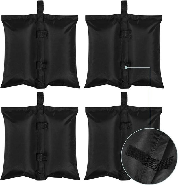 WOLTU Pavillon Gewichte 4er Set Sandsäcke in Schwarz aus Oxford-Gewebe und PVC für Zelt und Sonnenschirm - Bild 1
