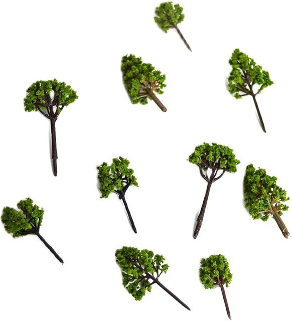 TERAYSUN Miniatur Bäume, 20-teiliges Set, Natur, Grün, Kunststoff - Bild 1