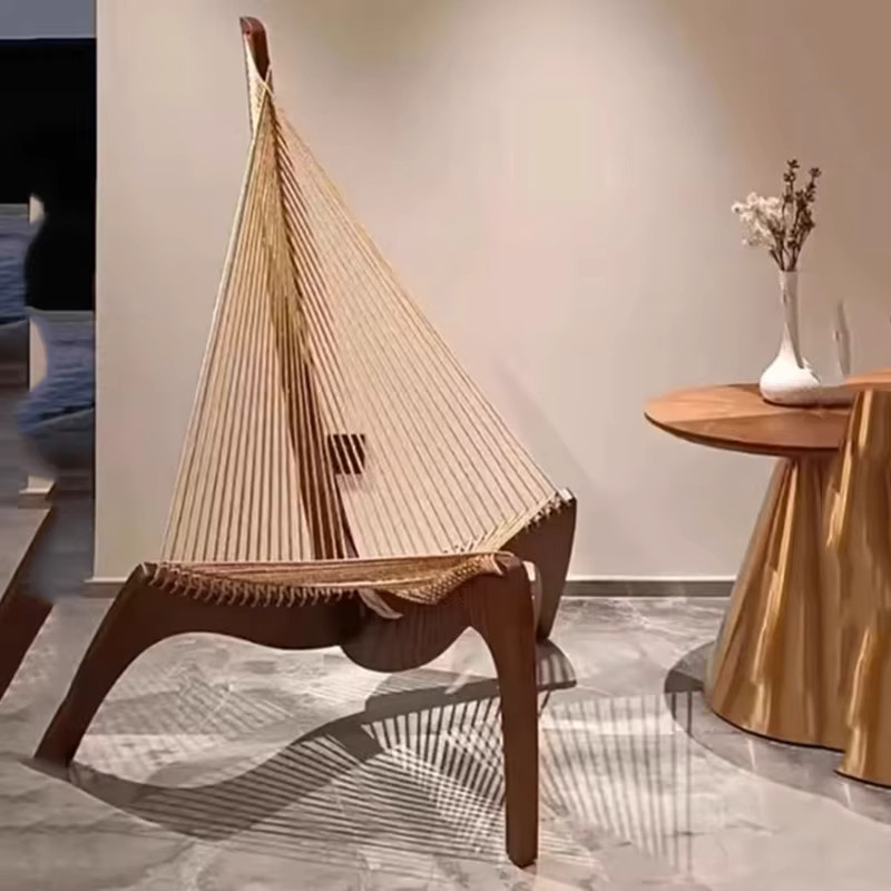 DUTRIEUX Lounge Relax Sessel in Weiß mit Holzgestell aus Esche für dein Wohnzimmer - Bild 2