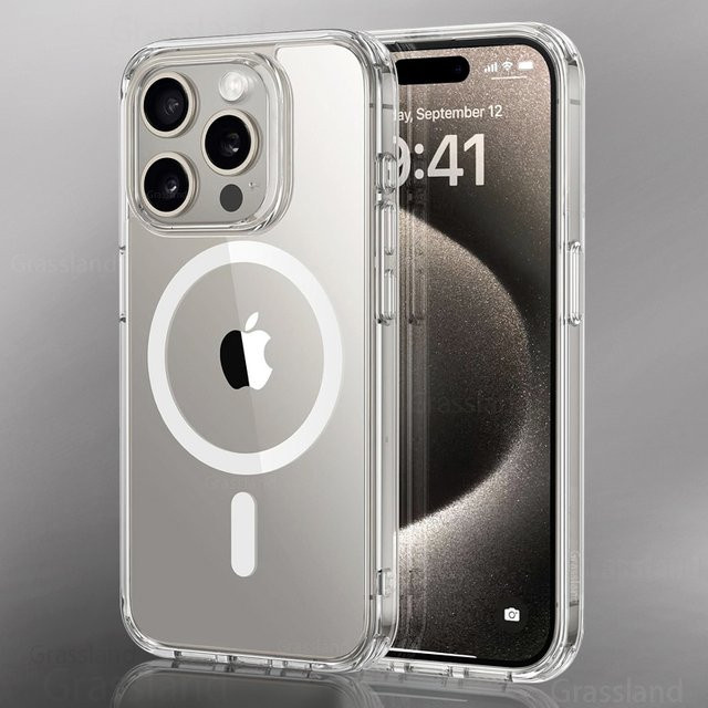 KaiYingF Magnetische MagSafe Schutzhülle für iPhone 11 bis 16 Pro Max, Transparente Kabellose Ladung Rückseite Hülle - Bild 1