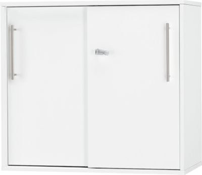 Schäfer Shop Select Start Off Anstell- und Aufsatz-Schiebetürenschrank in Tischhöhe, abschließbar, weiß, B: 80 cm, T: 42 cm, H: 72,6 cm - Bild 1