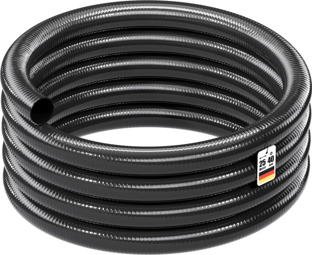 Wiltec Luisiana Druck- und Saugschlauch Schwarz Ø40 mm, 25 m Länge - Bild 1