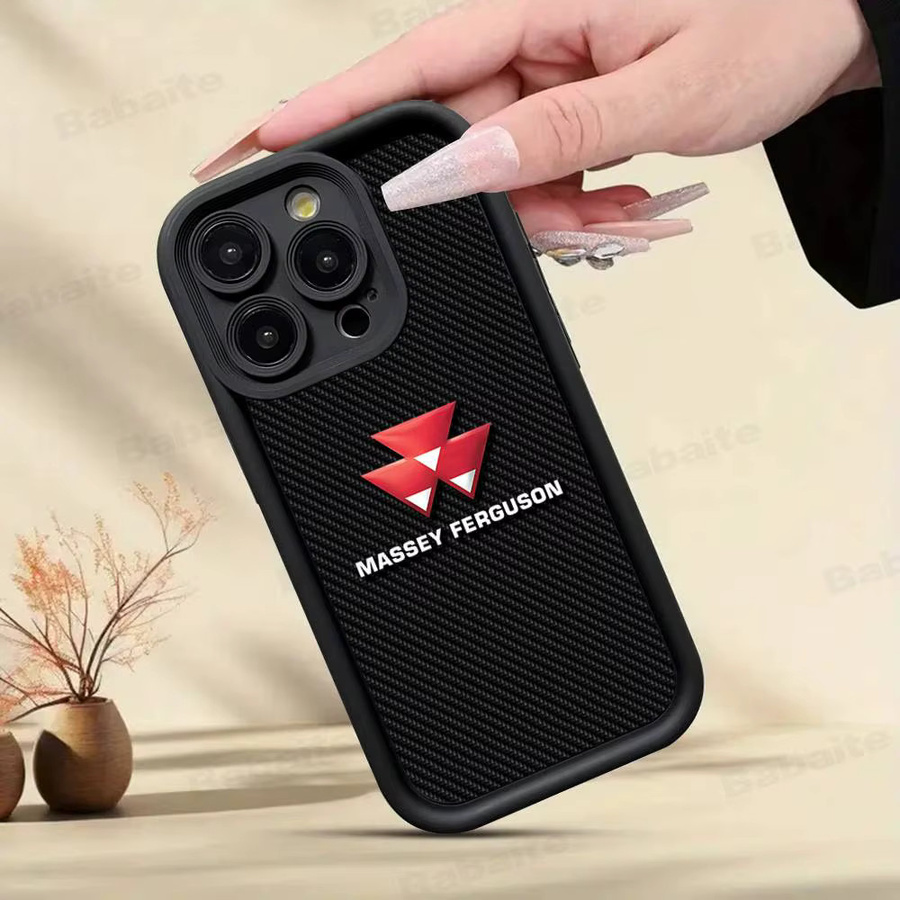 Massey Ferguson Silikonhülle für iPhone 11 bis iPhone 17 Pro Max Plus in Schwarz - Bild 3